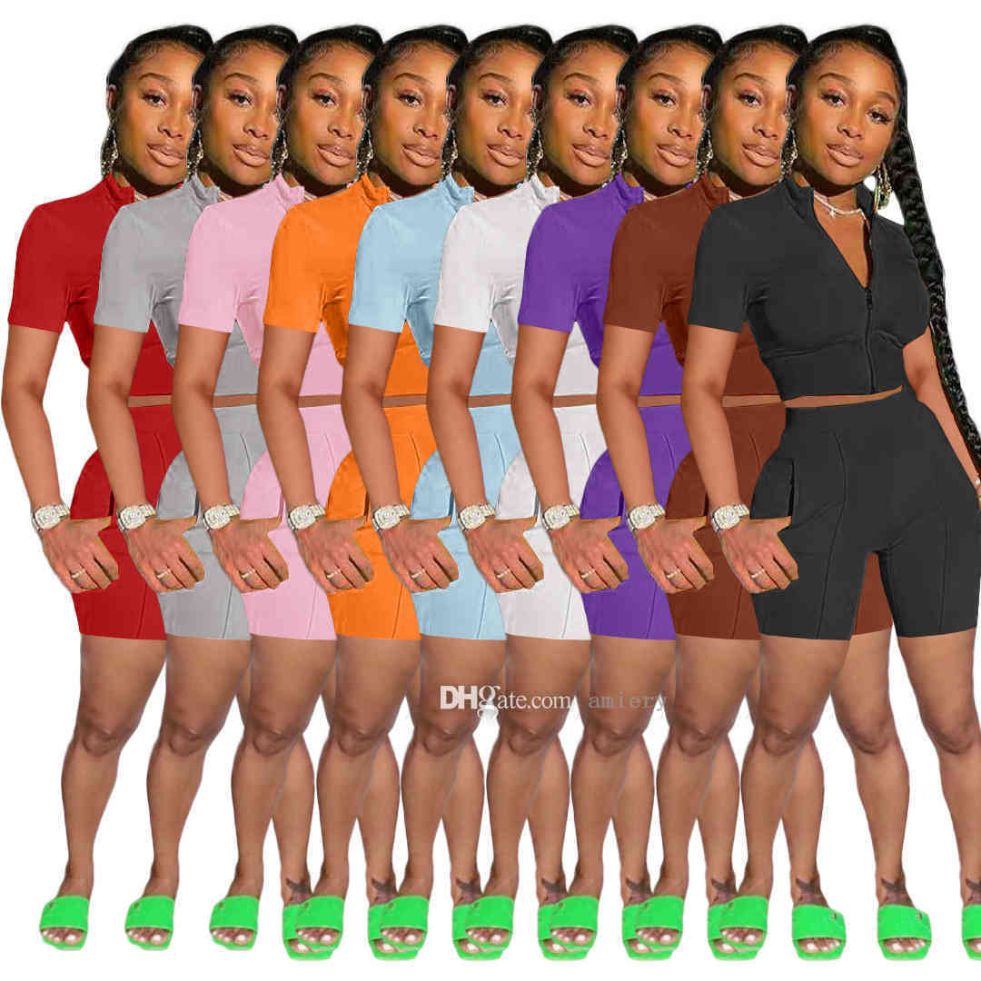 Women 2 Piece Pants Set Solid Color Fashion Zipper Top Shorts Jogging Suit Club Casual Short Sleeve Tight Sports Outfits A001, Gray
Women 2 Piece Pants Set Solid Color Fashion Zipper Top Shorts Jogging Suit Club Casual Short Sleeve Tight Sports Outfits A001, Gray