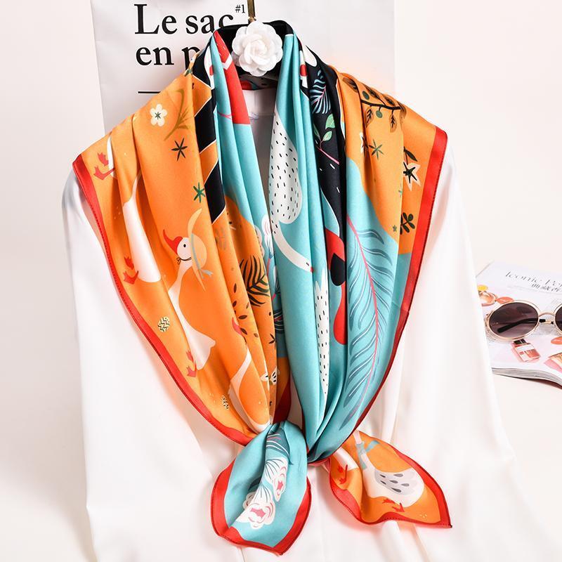 Scarves 100% Silk Sqaure Scarf For Women 88*88cm Luxury Printed Neckerchief Wraps Brand Designed Kerchief Real Handkerchief, Blue;gray
Scarves 100% Silk Sqaure Scarf For Women 88*88cm Luxury Printed Neckerchief Wraps Brand Designed Kerchief Real Handkerchief, Blue;gray