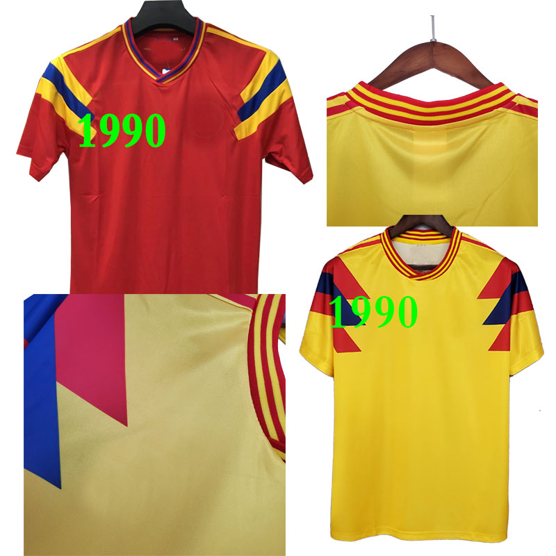 Valderrama Guerrero Colombia 1990 Retro soccer jersey away red classic commemorate antique Collection vintage home yellow football shirt
Valderrama Guerrero Colombia 1990 Retro soccer jersey away red classic commemorate antique Collection vintage home yellow football shirt