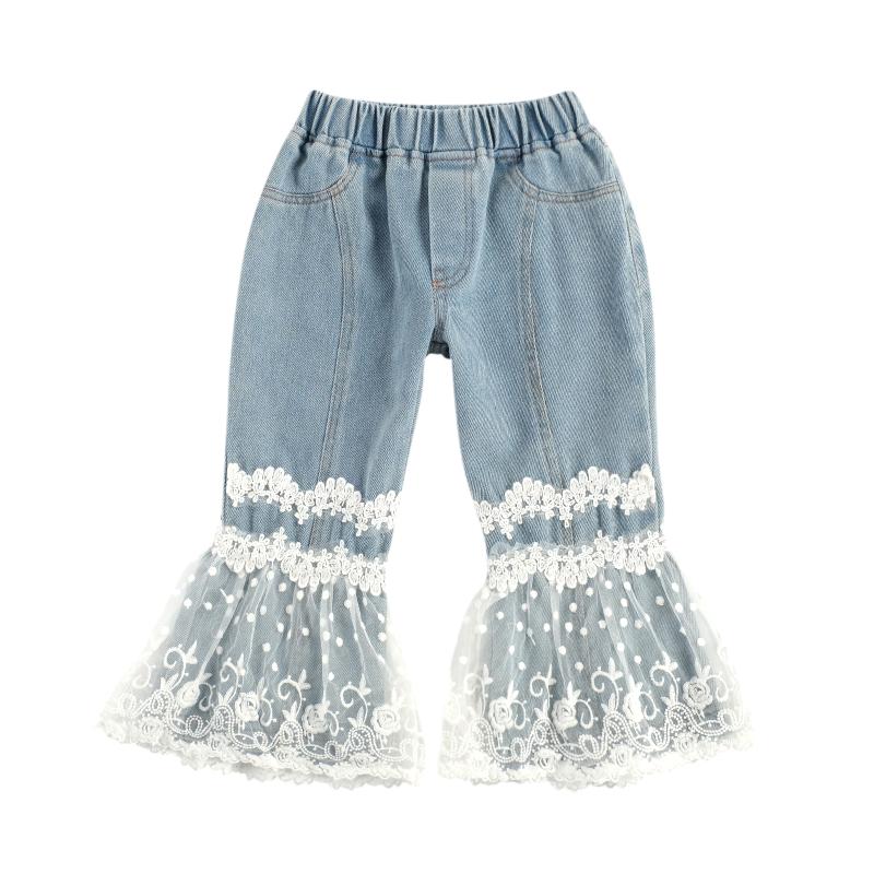 Trousers Toddler Kids Girl Pants Wide-Leg Side Pockets Fall High Waist Ruffle Lace Floral Bell Bottoms Casual 2-7Y, Blue
Trousers Toddler Kids Girl Pants Wide-Leg Side Pockets Fall High Waist Ruffle Lace Floral Bell Bottoms Casual 2-7Y, Blue