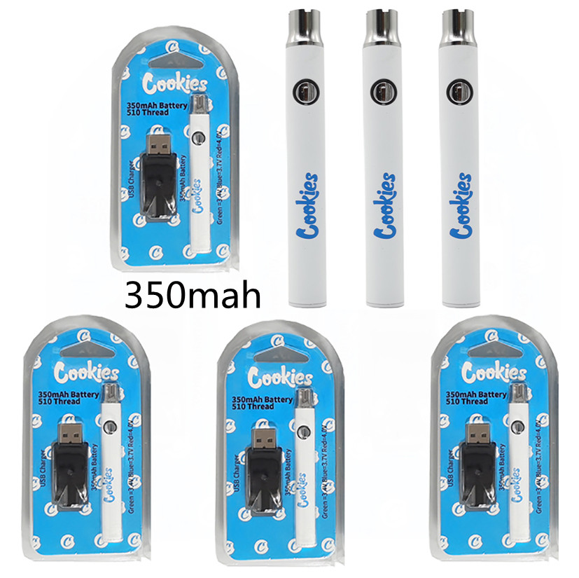 Cookies Batteries Vape Pen 510 Battery 350mah Variable Voltage Preheating Batteries with USB Charger Plastic Box Packaging for Cookies high
Cookies Batteries Vape Pen 510 Battery 350mah Variable Voltage Preheating Batteries with USB Charger Plastic Box Packaging for Cookies high