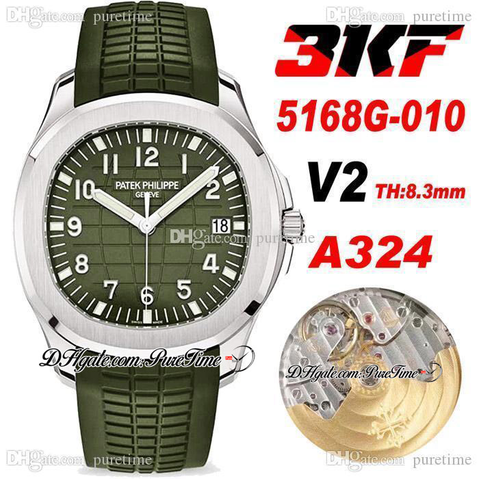 2021 3KF V2 5618G-010 A324SC Automatic Mens Watch Steel Case Green Texture Dial Rubber 42mm Watches Super Edition Same Genuine Size Puretime PTPP V12, Customized waterproof service
2021 3KF V2 5618G-010 A324SC Automatic Mens Watch Steel Case Green Texture Dial Rubber 42mm Watches Super Edition Same Genuine Size Puretime PTPP V12, Customized waterproof service