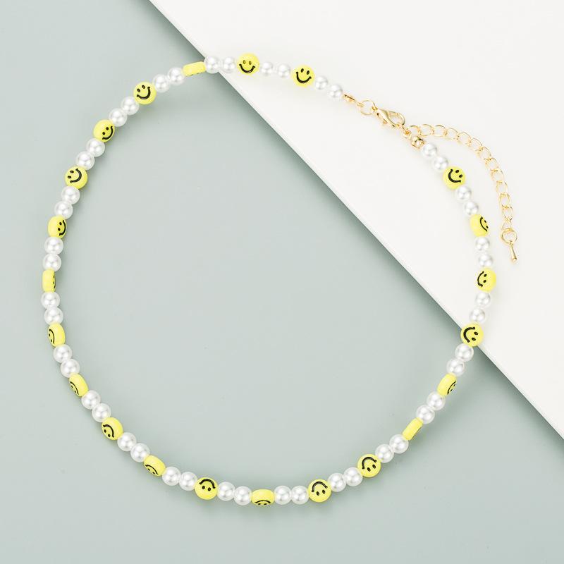 Chokers 2021 Boho Trend Simulated Pearl Choker Necklace For Women Heart Smile Chain Beads Jewelry High-quality Accessories
Chokers 2021 Boho Trend Simulated Pearl Choker Necklace For Women Heart Smile Chain Beads Jewelry High-quality Accessories