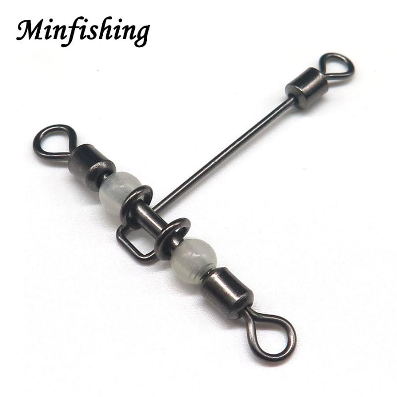 Fishing Hooks Minfishing 10pcs 3 Way Swivels Rollling Swivel Cross-Line With Luminous Beads Hook Connector
Fishing Hooks Minfishing 10pcs 3 Way Swivels Rollling Swivel Cross-Line With Luminous Beads Hook Connector