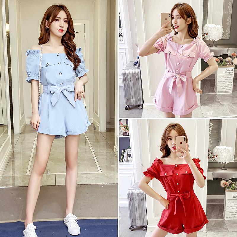 Women' Jumpsuits & Rompers Summer Style Jumpsuit Women Off Shoulder Slash Neck Short Sleeve Bodysuit With Belt Sweet Lady Clothes SL517, Sky blue
Women' Jumpsuits & Rompers Summer Style Jumpsuit Women Off Shoulder Slash Neck Short Sleeve Bodysuit With Belt Sweet Lady Clothes SL517, Sky blue