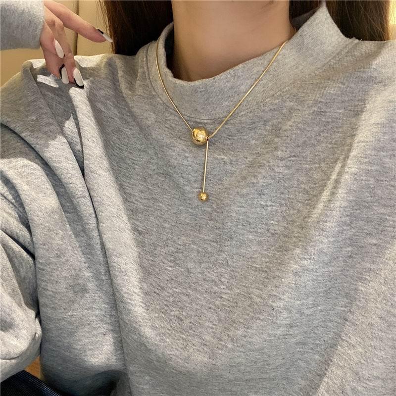 Pendant Necklaces Stainless Steel Lucky Ball Necklace For Women 2021 Fashion Temperament Simple Jewelry Wholesale
Pendant Necklaces Stainless Steel Lucky Ball Necklace For Women 2021 Fashion Temperament Simple Jewelry Wholesale