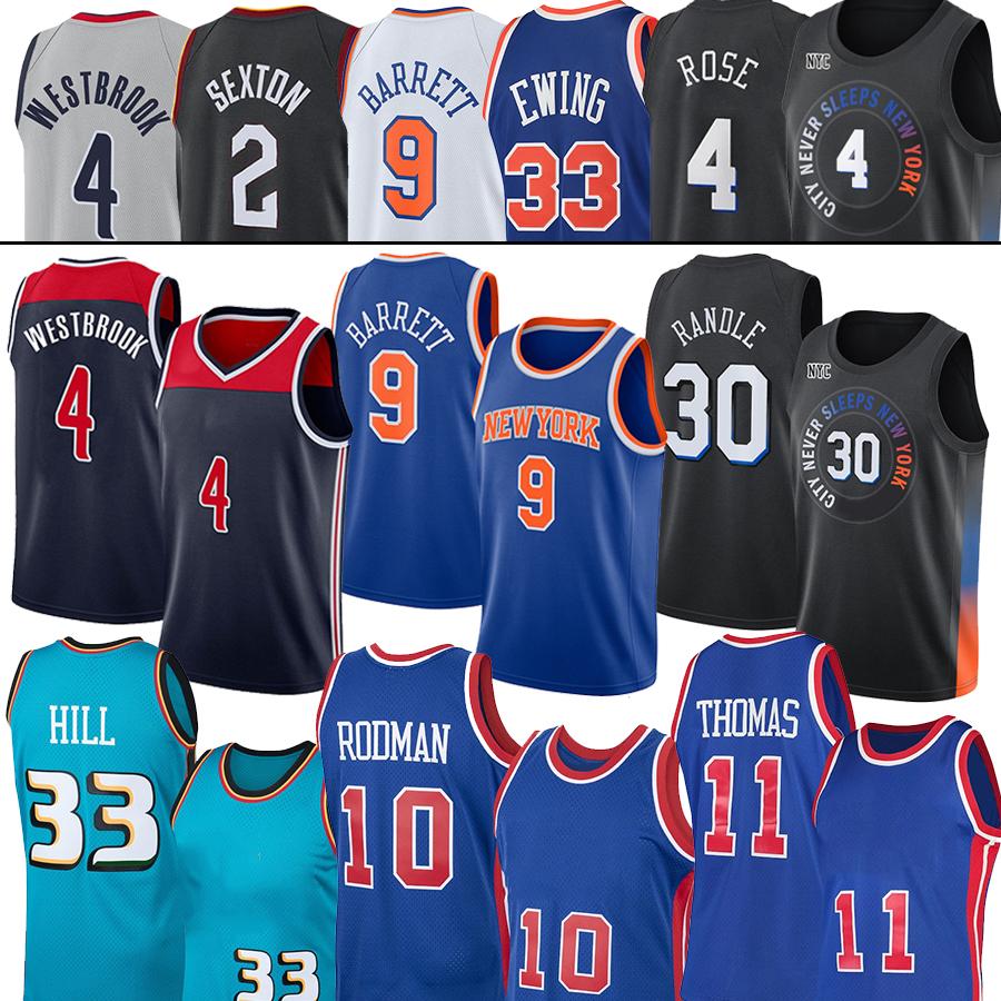 Basketball Jerseys Men Westbrook Julius 4 Russell 30 Randle RJ 9 Barrett 4 Derrick Rose 33 Grant 11 Isiah Rodman Thomas Hill 10 Dennis Jersey, Black;red
Basketball Jerseys Men Westbrook Julius 4 Russell 30 Randle RJ 9 Barrett 4 Derrick Rose 33 Grant 11 Isiah Rodman Thomas Hill 10 Dennis Jersey, Black;red