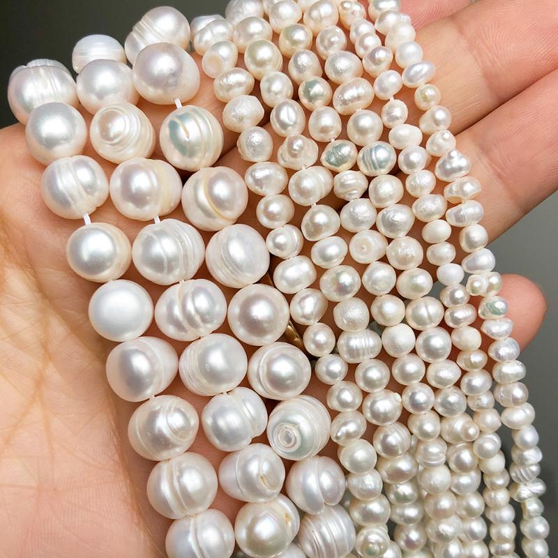 Earrings & Necklace Natural White Freshwater Pearls Beads Irregular Round Cultured For DIY Women Handmade Bracelet Accessories, Silver
Earrings & Necklace Natural White Freshwater Pearls Beads Irregular Round Cultured For DIY Women Handmade Bracelet Accessories, Silver