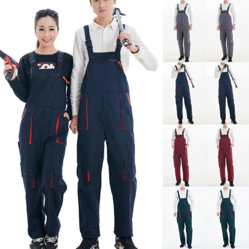 Large Size 4XL Men's Bib Pants Fashion Functional Clothing Men Heavy Duty Work Jumpsuit Coveralls Overalls Mechanic Indoor