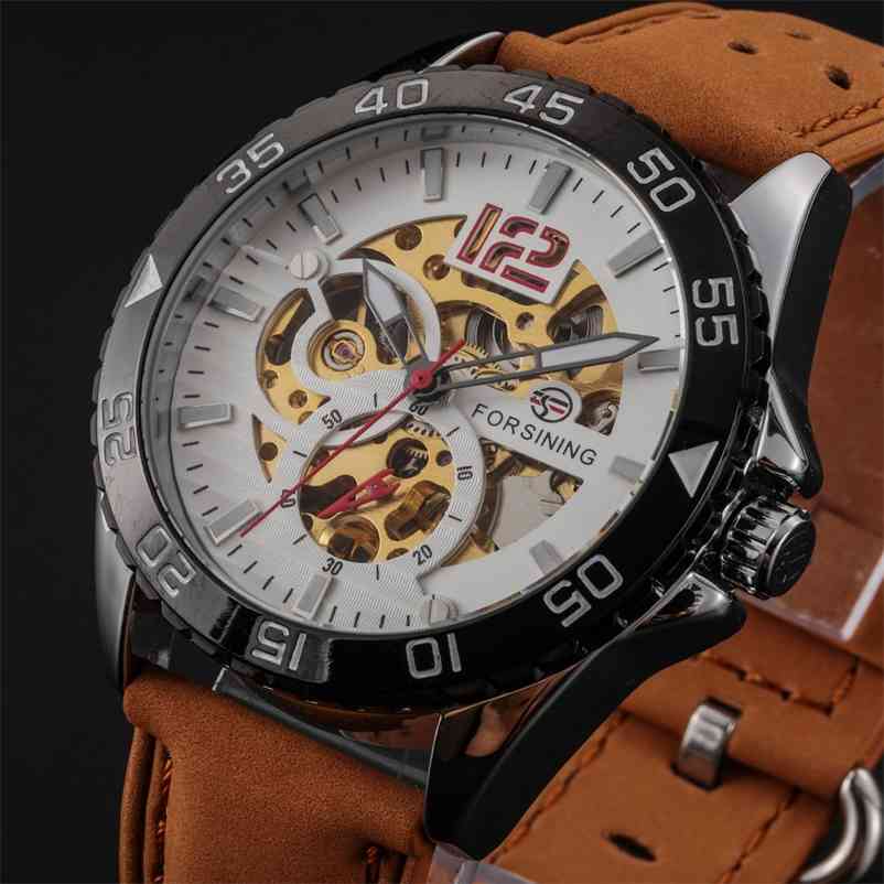 Forsining Brand Fashion Leather Gold Watch Men Automatic Mechanical Skeleton Waterproof Watches Relogio Masculino 210608, Gold black
Forsining Brand Fashion Leather Gold Watch Men Automatic Mechanical Skeleton Waterproof Watches Relogio Masculino 210608, Gold black