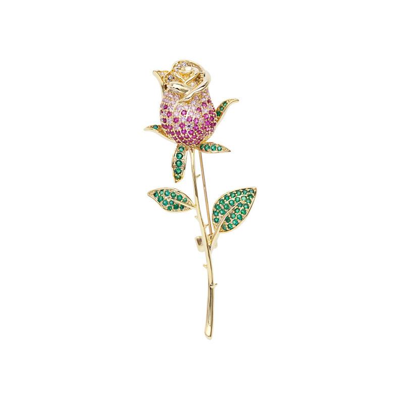 Pins, Brooches MADALENA SARARA Cubic Zirconia Rose Flower Women Suit Brooch Colorful Handmade Fine Quality
Pins, Brooches MADALENA SARARA Cubic Zirconia Rose Flower Women Suit Brooch Colorful Handmade Fine Quality