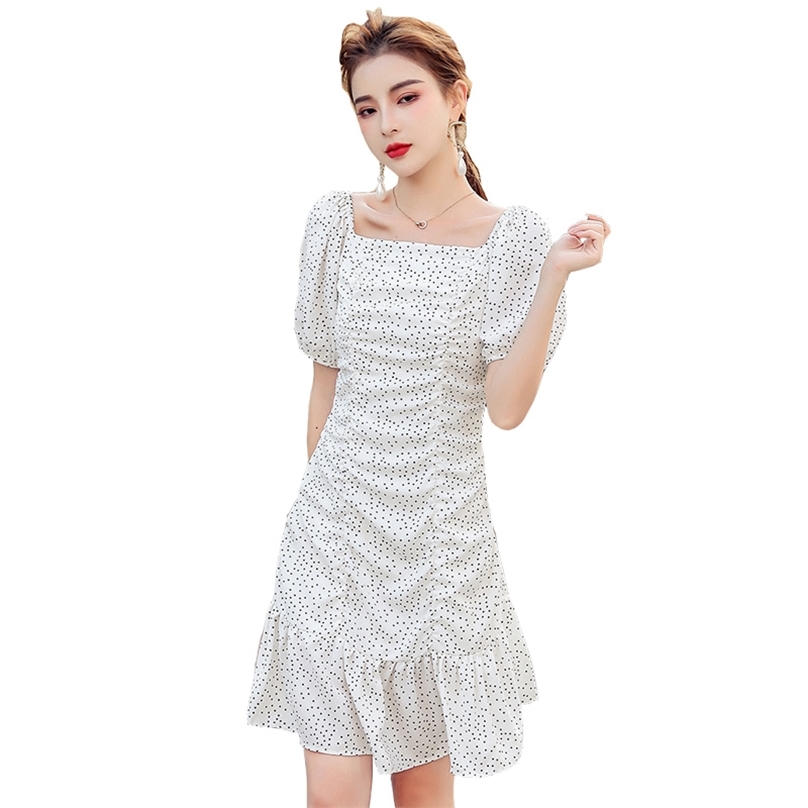 polka-dot Dress for women Summer Short Sleeve square Polyester Laies fairy Sexy Party Dresses 210602, White
polka-dot Dress for women Summer Short Sleeve square Polyester Laies fairy Sexy Party Dresses 210602, White