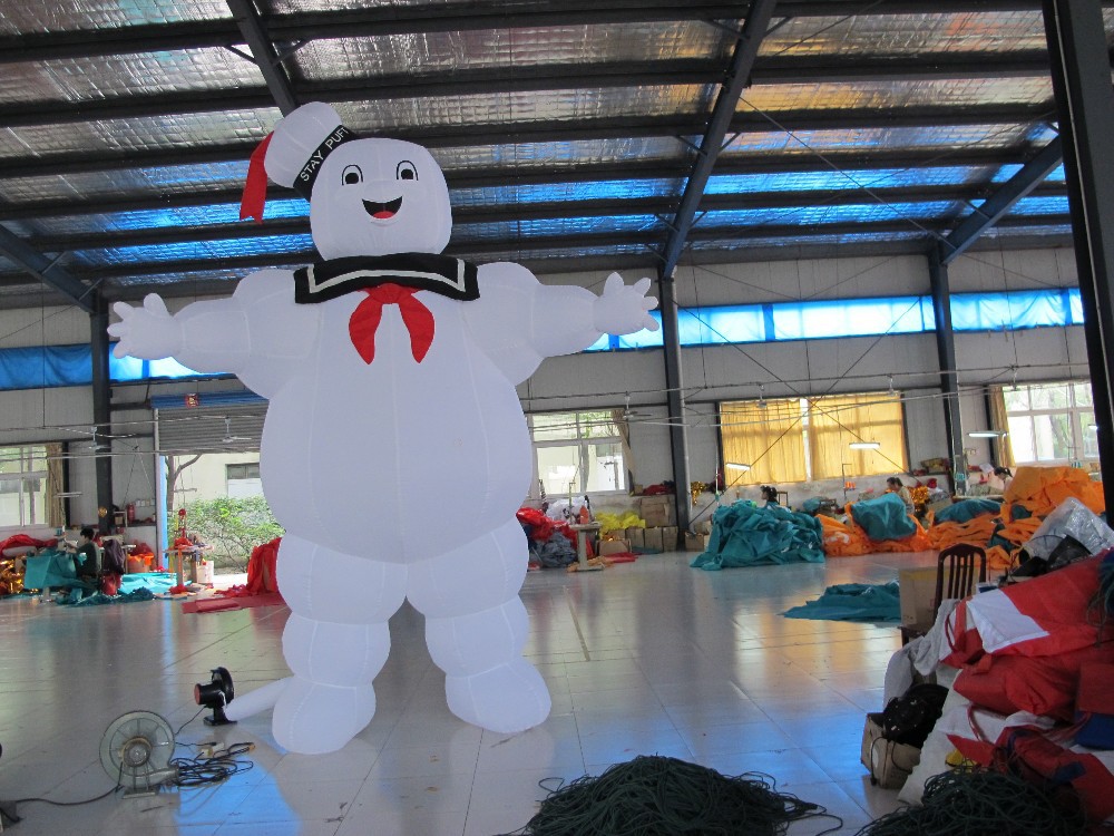 Outdoor Halloween Character Model Ghostbusters Stay Puft Inflatable Marshmallow Man Balloon For Advertisement