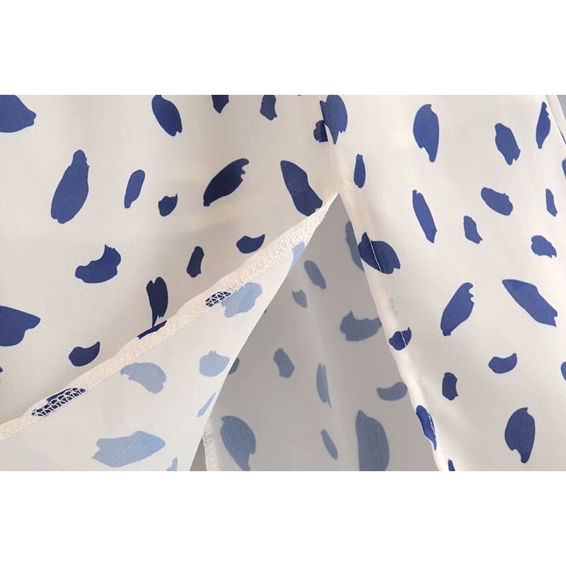 French Summer Leopard Print Bandage Spaghetti Strap White Midi Dress Retro Sexy Women Lacing Up Sling Slit Dresses Vestido 210429