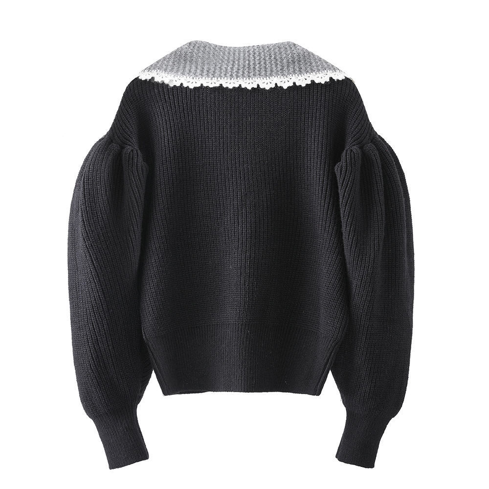 Nomikuma Women Cardigan Sweater Coat Korean Cartoon Embroidery Pocket Knitted Jacket Causal Turn-down Collar Knitwear 6D624 210427