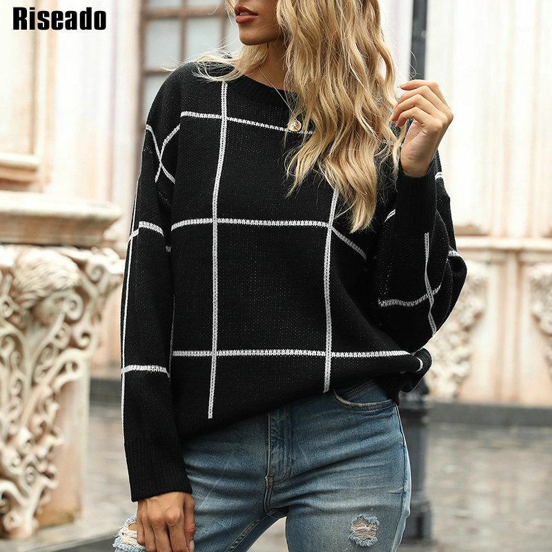 O-neck Women' Sweaters Casual Knitted Pullover Patchwork Jumpers Long Sleeve Sweater Losse Gingham Spring Autumn 2021, Black
O-neck Women' Sweaters Casual Knitted Pullover Patchwork Jumpers Long Sleeve Sweater Losse Gingham Spring Autumn 2021, Black