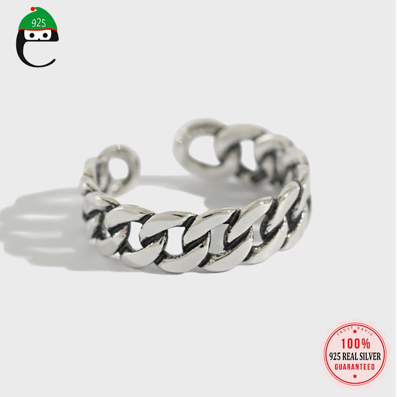 Cluster Rings ElfoPlataSi Real 925 Sterling Thai Silver Fashion Chain Opening Ring For Women Office Lady Girl Valentine's Day Jewelry DD222, Golden;silver
Cluster Rings ElfoPlataSi Real 925 Sterling Thai Silver Fashion Chain Opening Ring For Women Office Lady Girl Valentine's Day Jewelry DD222, Golden;silver