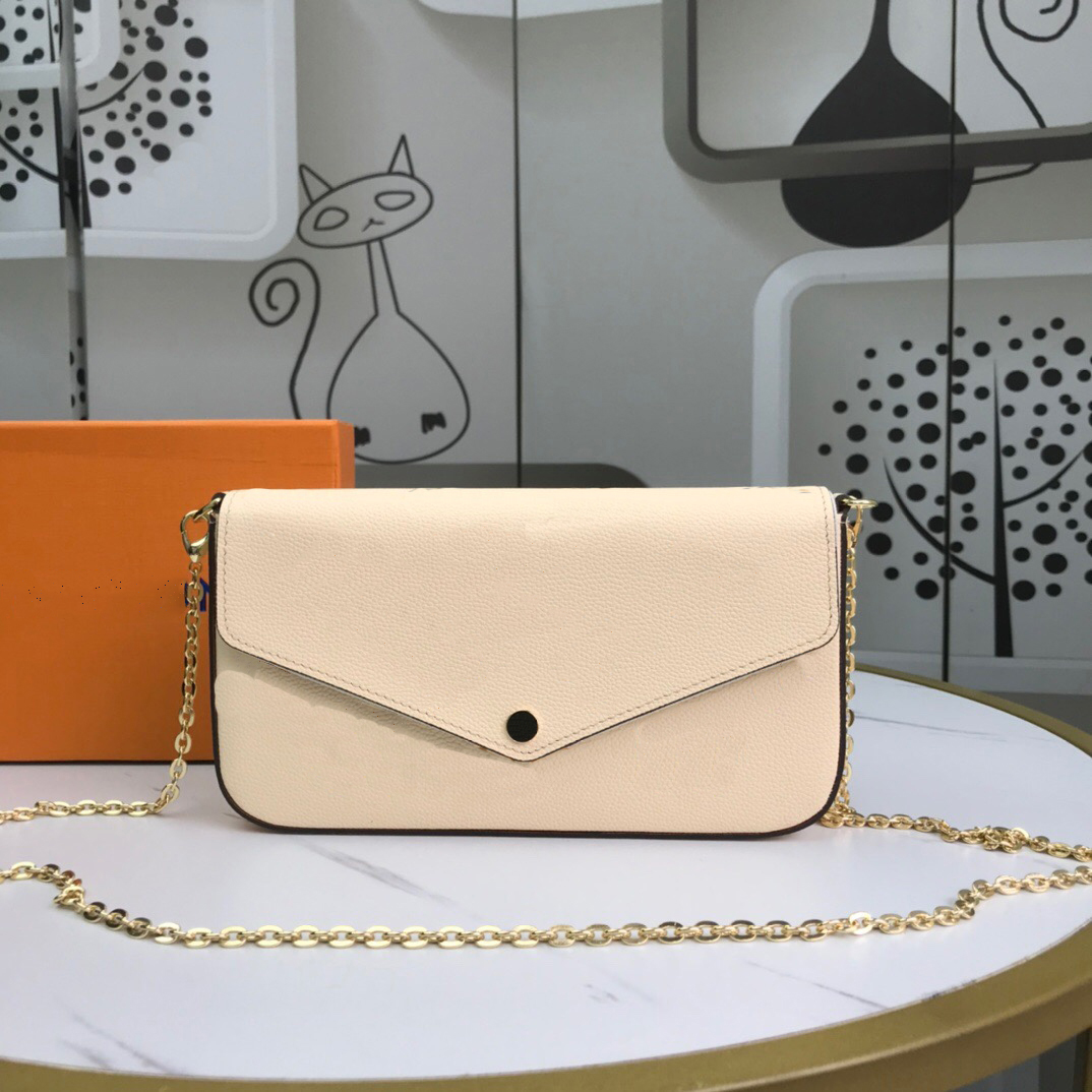 Luxurys Designers Wallet handbags Fashion Shoulder Crossbody Bags Variable color rendering Monograms Empreinet Three-piece Felicie Pochette Chain bag Purse, 1#61276
Luxurys Designers Wallet handbags Fashion Shoulder Crossbody Bags Variable color rendering Monograms Empreinet Three-piece Felicie Pochette Chain bag Purse, 1#61276