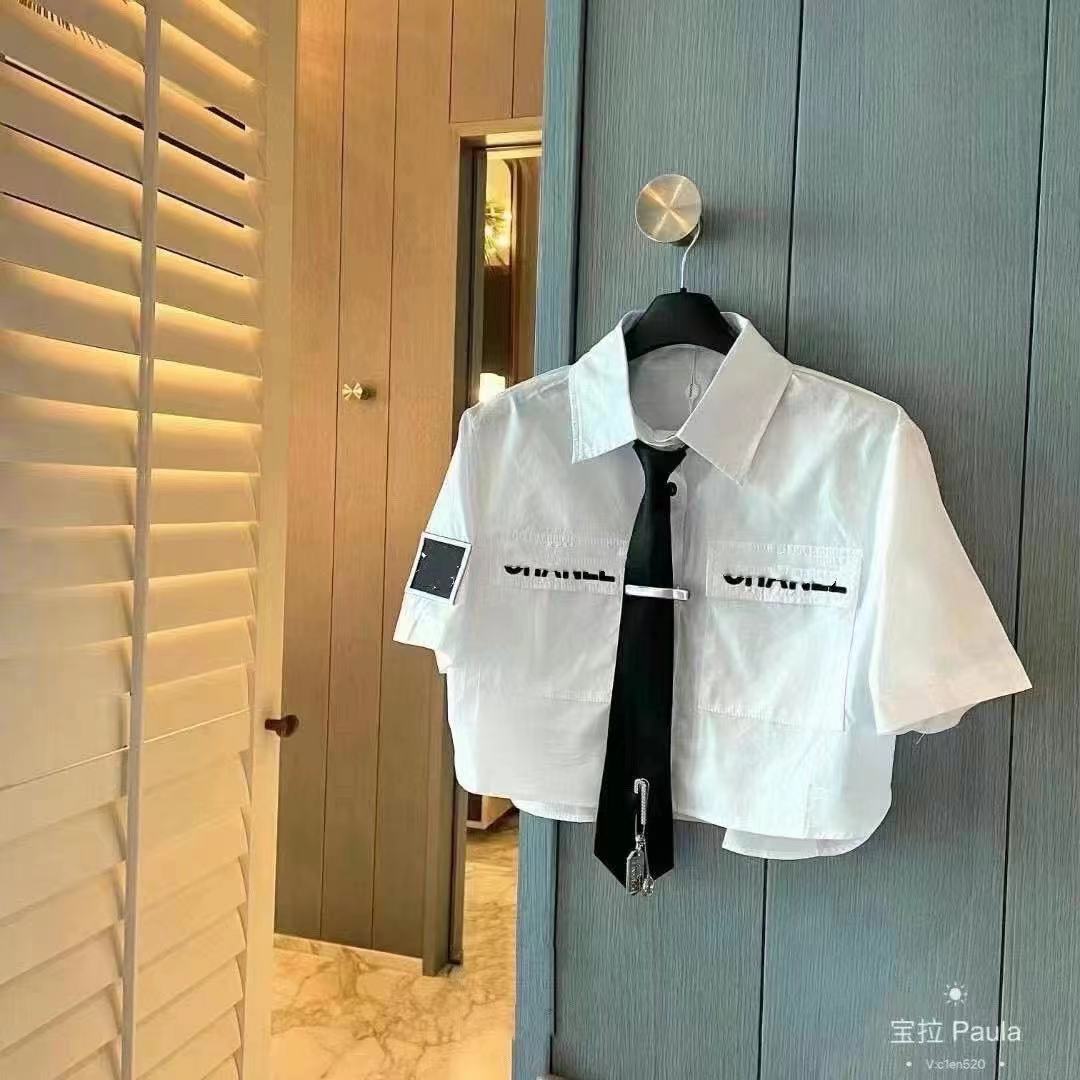Women's Blouses Shirt Women 2021 High Quality Summer Short Pocket Embroidered College Style Age Ageing Tie, White
Women's Blouses Shirt Women 2021 High Quality Summer Short Pocket Embroidered College Style Age Ageing Tie, White