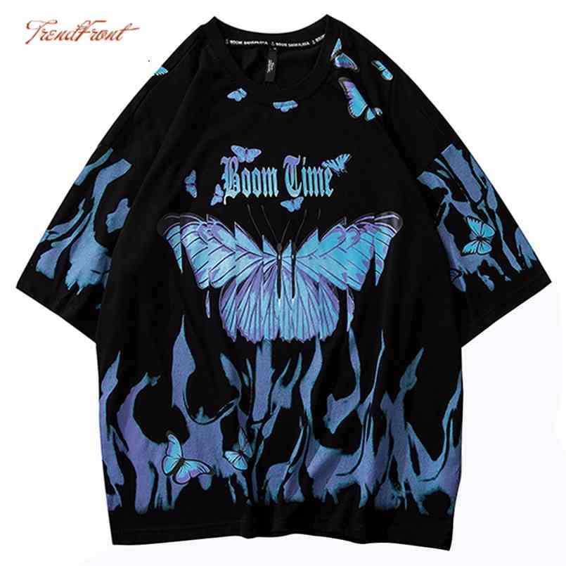 Mens Hip Hop T Shirts Blue Fire Flame Butterfly Streetwear Tshirt Harajuku Summer Short Sleeve T-Shirt Cotton Tops Tees 210721, A60945 black
Mens Hip Hop T Shirts Blue Fire Flame Butterfly Streetwear Tshirt Harajuku Summer Short Sleeve T-Shirt Cotton Tops Tees 210721, A60945 black