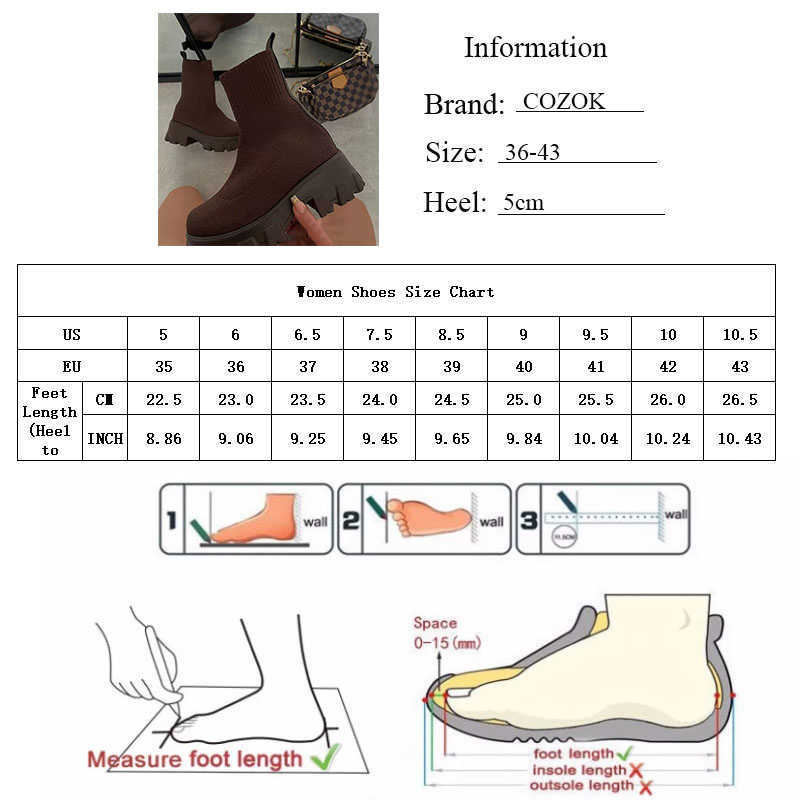 Women Platform Sock Boots 2021 Summer Autumn Ladies Breathable Short Ankle Female Mid Heels Woman Comfort Shoes Plus Size Y0910