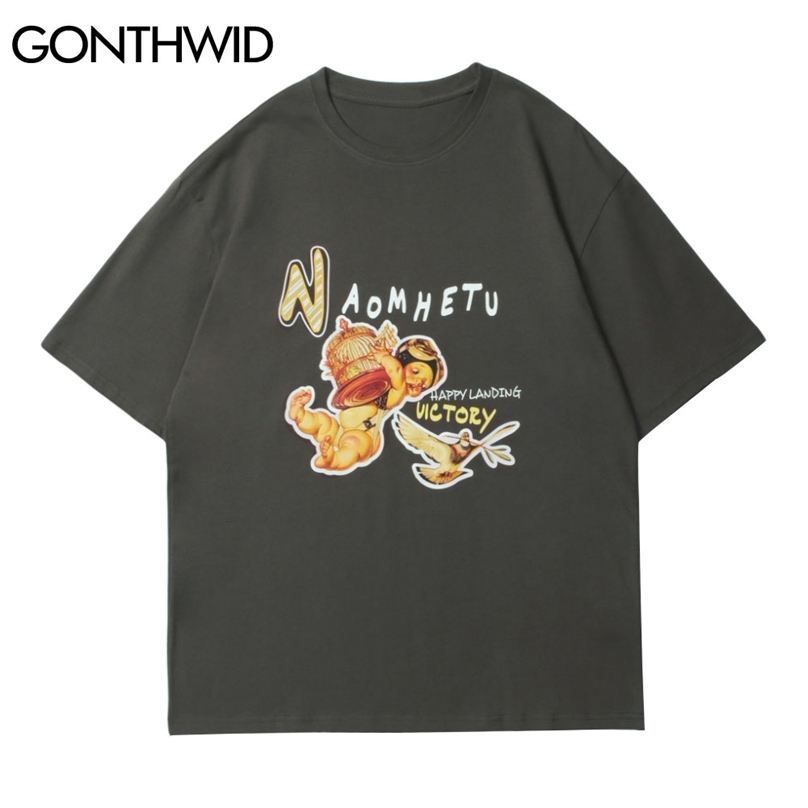 T-Shirts Streetwear Hip Hop Child Painting Casual Loose Tshirts Harajuku Hipster Summer Short Sleeve Cotton Tops 210602, Black
T-Shirts Streetwear Hip Hop Child Painting Casual Loose Tshirts Harajuku Hipster Summer Short Sleeve Cotton Tops 210602, Black