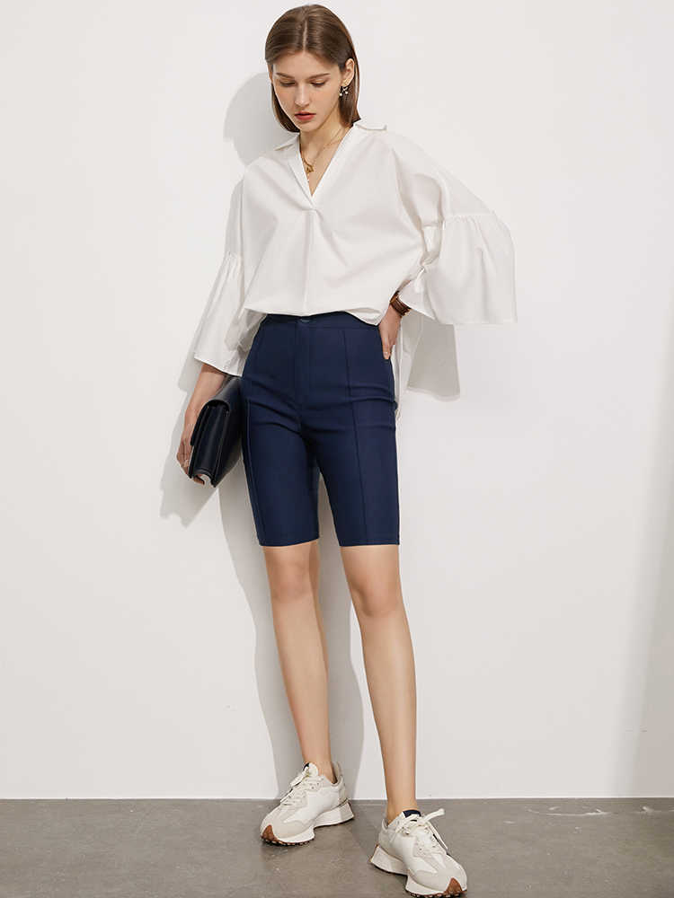 Minimalism Summer Women's Leggings Fashion High Waist Slim Fit Zipper Suit Pants Sports Cycling 12140180 210527