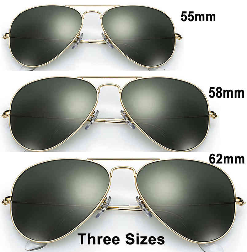 mens sunglasses top quality aviation pilot shades sun glasses for men women with black or brown leather case cloth and retail ac47