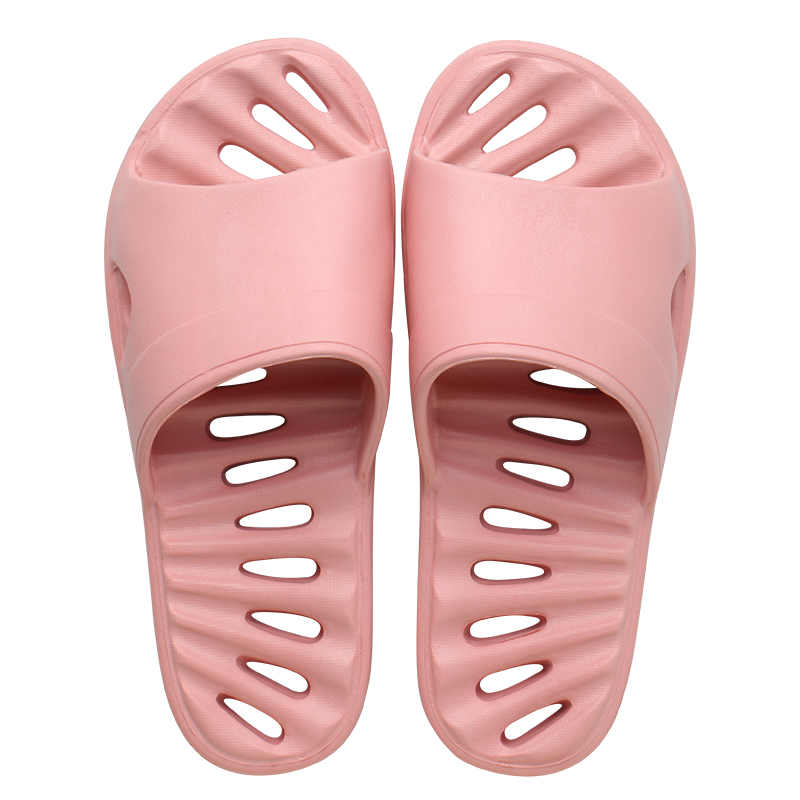 Solid Color Bathroom Slippers Summer Non-Slip Home Indoor Bath Men's Sandals Thick Soft Soles Leak Quickly Dry