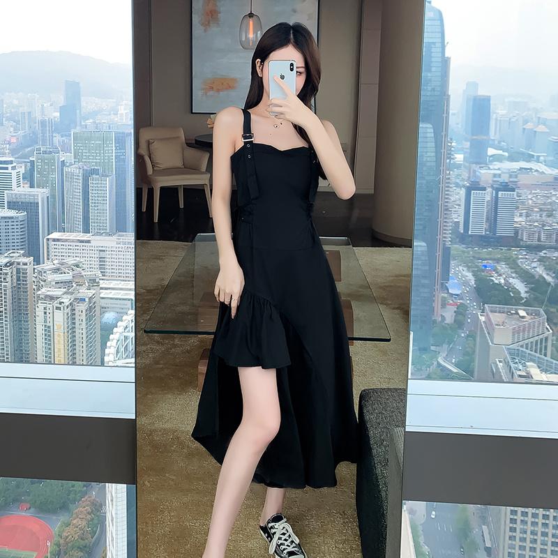 Casual Dresses Women Black Sexy Spaghetti Strap Dress Sleeveless Loose Asymmeterial Off Shoulder Vestidos Evening
Casual Dresses Women Black Sexy Spaghetti Strap Dress Sleeveless Loose Asymmeterial Off Shoulder Vestidos Evening