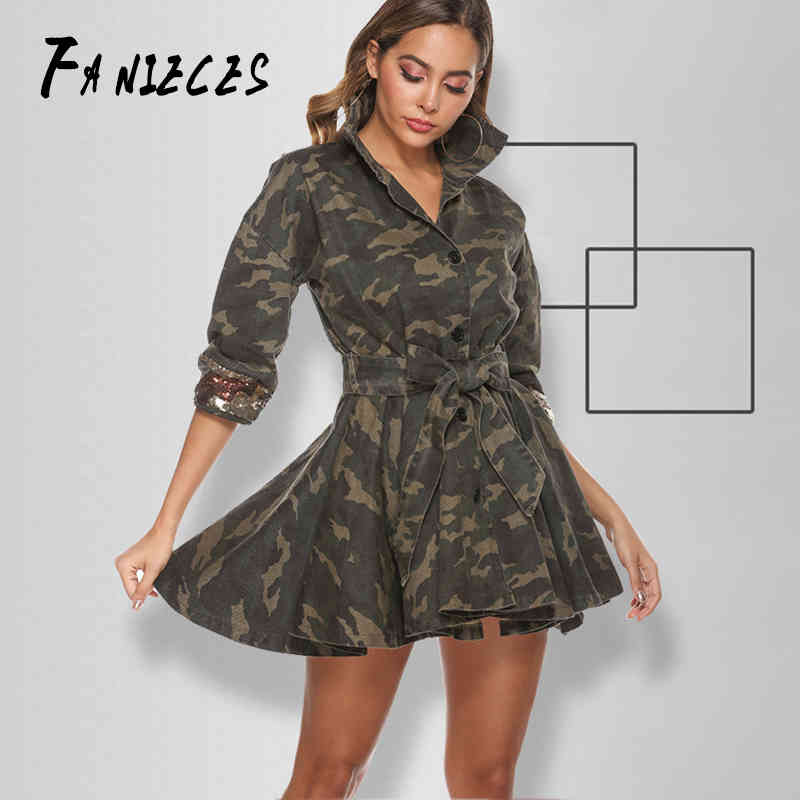 Factory Direct Camouflage Bead Lapel Collar Waist Umbrella outwear femme Spring Fall Europe Style Women' Jacket streetwear 210520, Army green
Factory Direct Camouflage Bead Lapel Collar Waist Umbrella outwear femme Spring Fall Europe Style Women' Jacket streetwear 210520, Army green