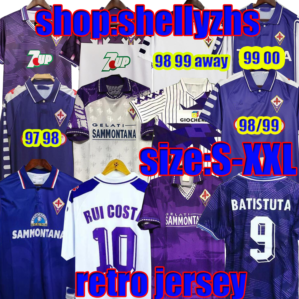 1998 1999 Retro Fiorentina Soccer Jerseys 9 BATISTUTA 10 RUI COSTA 98 99 Home Football Shirt 2000 Camisas de Futebol 89 90 91 92 93 94 95 96 97
1998 1999 Retro Fiorentina Soccer Jerseys 9 BATISTUTA 10 RUI COSTA 98 99 Home Football Shirt 2000 Camisas de Futebol 89 90 91 92 93 94 95 96 97