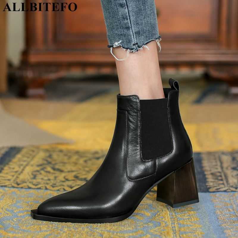 ALLBITEFO size 34-43 genuine leather women boots thick heel winter shoes fashion leisure women's high heel shoes ankle boots 210611, As picture
ALLBITEFO size 34-43 genuine leather women boots thick heel winter shoes fashion leisure women's high heel shoes ankle boots 210611, As picture