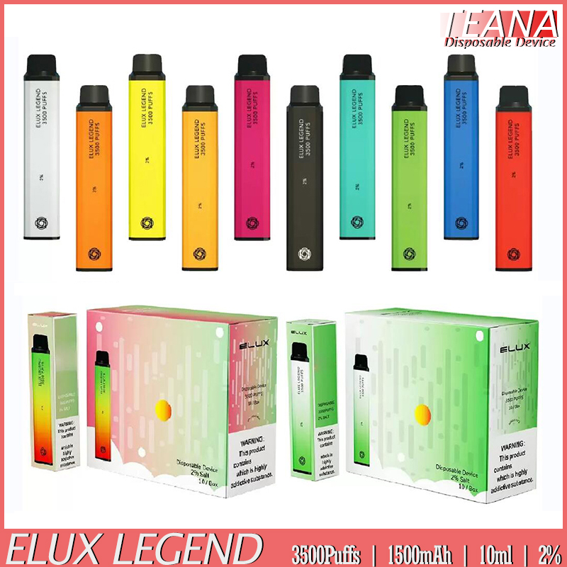 

Elux Legend Engraved Letters Disposable Vape 2% Strength E Cigarette 3500 Puffs 1500mAh 10ml Pre-filled Pods Cartridges Vaporizers Electroni