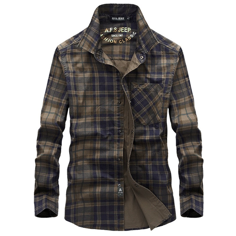 Brand Clothing Long Sleeve Plaid Shirts Men Spring Clothes Cotton Casual Cargo Male Shirt Breathable Men Military Shirt 210518, Army green
Brand Clothing Long Sleeve Plaid Shirts Men Spring Clothes Cotton Casual Cargo Male Shirt Breathable Men Military Shirt 210518, Army green