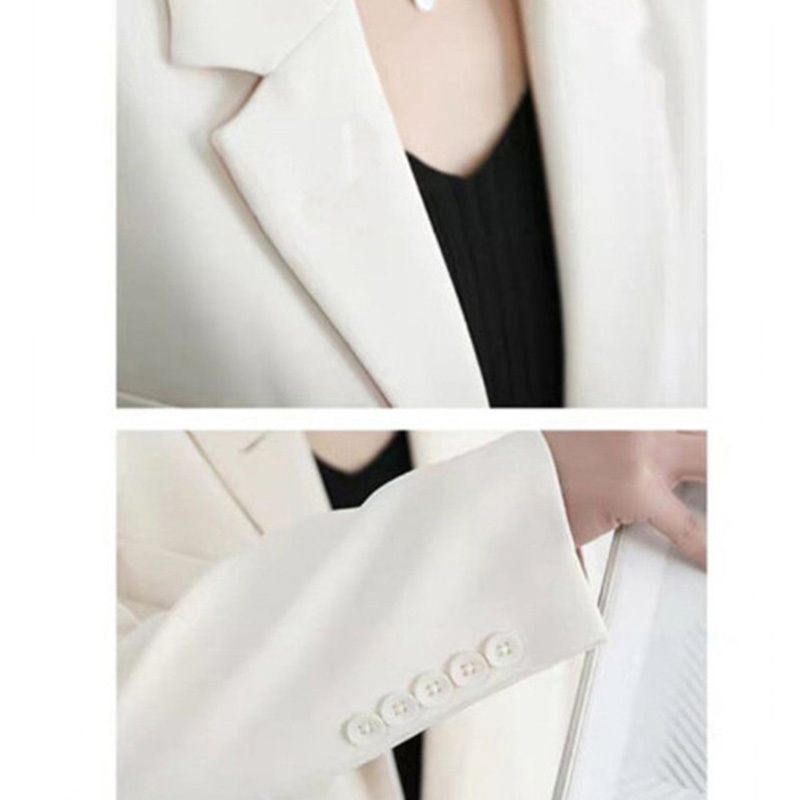Spring Solid Color Elegant Blazer Women V-neck Jacket Women's Korean Style Loose Long Sleeve Cardigan blazer 210524