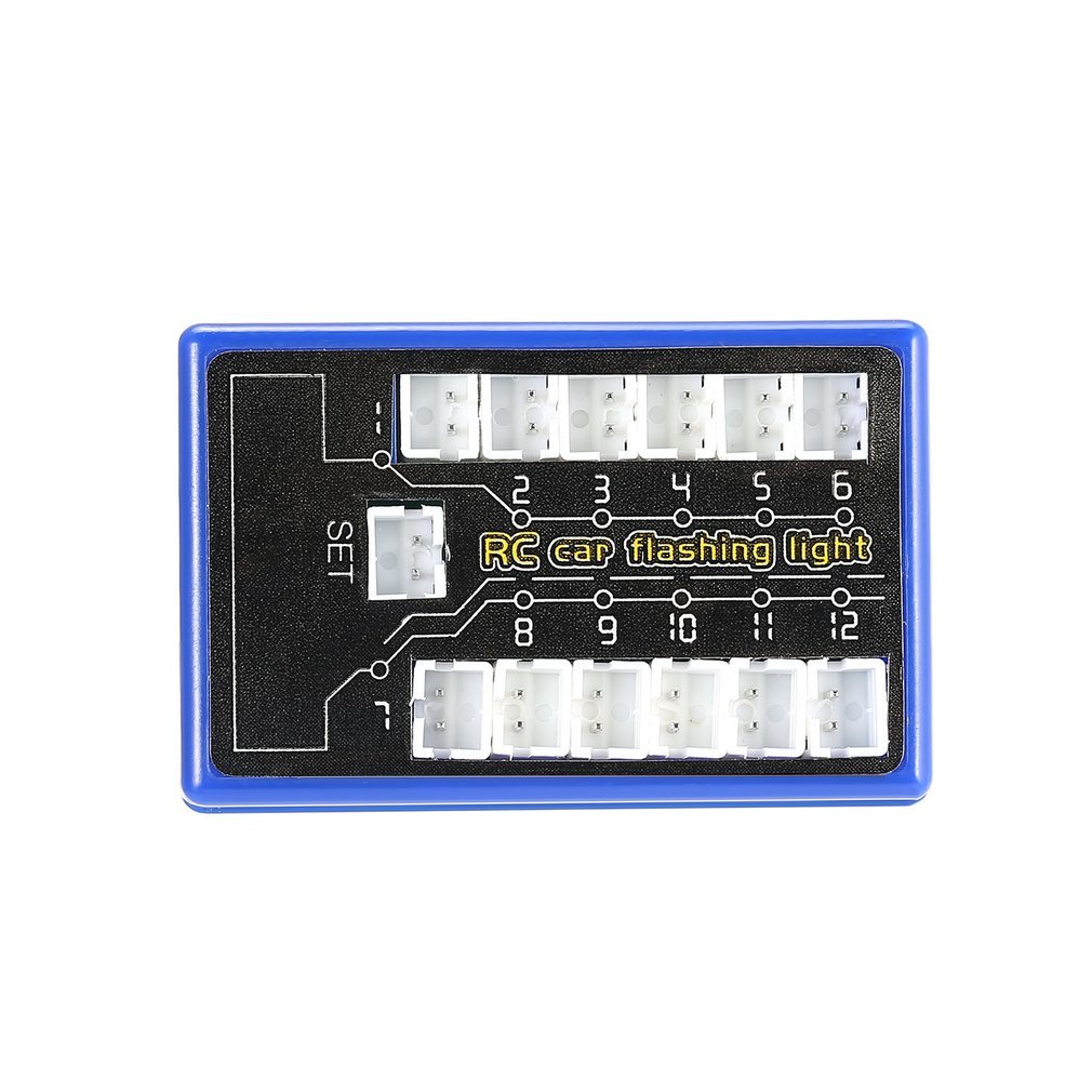 12 Ultra Led Blinker Hero Light Strobe lamps Kit System For 1/10 1/8 Rc Drift Hsp Tamiya CC01 4WD Axial SCX10 Rc Car Truck