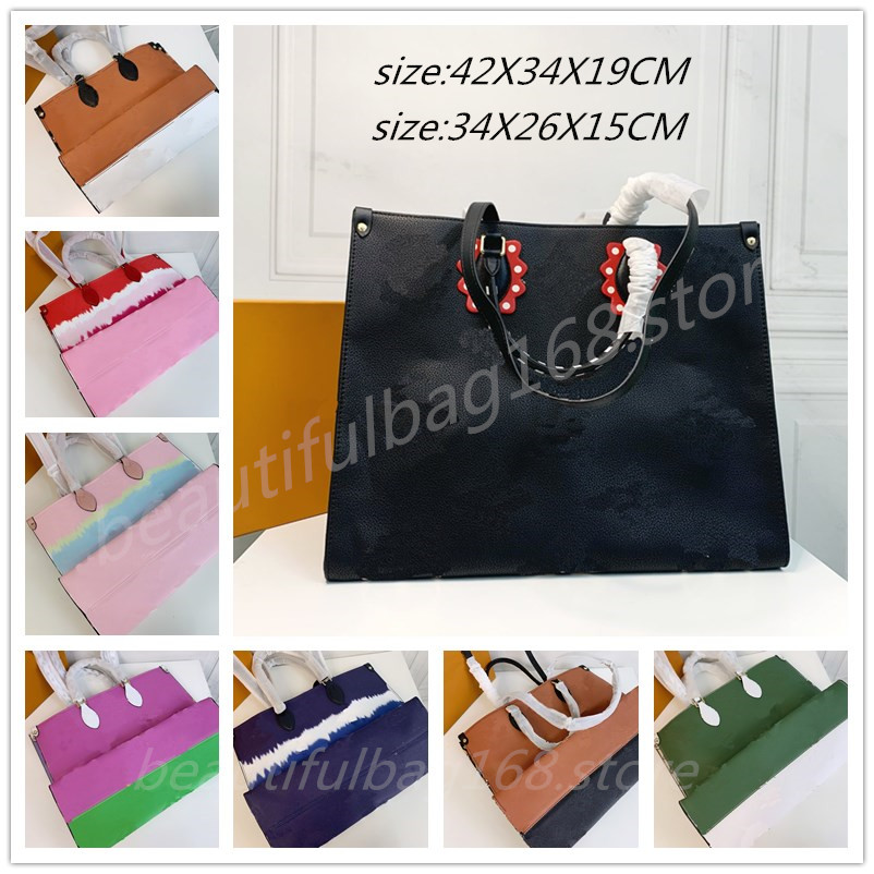 Luxury Designers Handbags GM MM Onthego Totes Large capacity Women Genuine Leather Shoulder bags lady shopping bag with multi-pocket purses