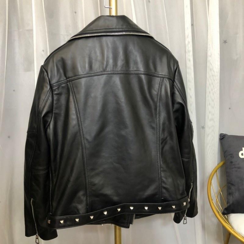 Women' Leather & Faux Street High Women Genuine Moto Bikers Jacket Zipper Turn-Down Collar Punk Rivets Short Coat Spring Autumn Outerwear, Black
Women' Leather & Faux Street High Women Genuine Moto Bikers Jacket Zipper Turn-Down Collar Punk Rivets Short Coat Spring Autumn Outerwear, Black