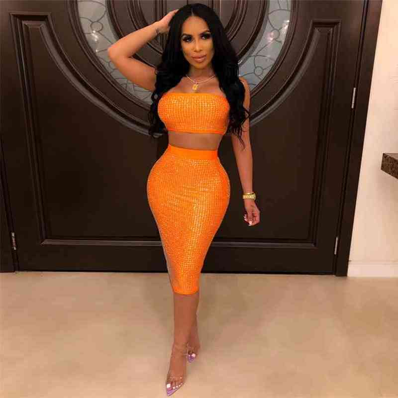 Omsj Arrival Sexy Two Piece Set Women Clothes Off Shoulder Backless Crop Top And Bodycon Mid-Calf Skirts Summer Club Outfit 210517, Orange
Omsj Arrival Sexy Two Piece Set Women Clothes Off Shoulder Backless Crop Top And Bodycon Mid-Calf Skirts Summer Club Outfit 210517, Orange