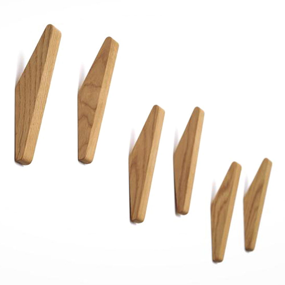 2pcs Creative Japanese wooden hook Wall Mounted coatrack, Entry Way hat Hooks, Modern house and home Decorative Hooks