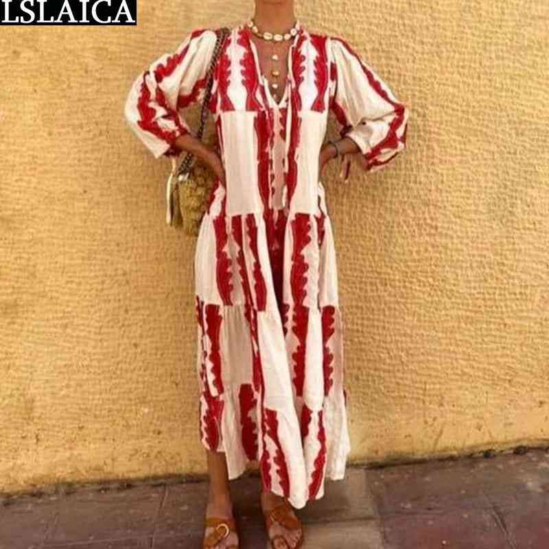 Fashion Woman Dress Long Sleeve V Neck Maxi Vintage Autumn Oversize Beach Holiday Boho Ladies Vestido 210520, Red
Fashion Woman Dress Long Sleeve V Neck Maxi Vintage Autumn Oversize Beach Holiday Boho Ladies Vestido 210520, Red