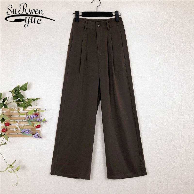 Korean Fashion Spring Female High Waist Casual Pants Solid Vintage Zipper Women Work Wear Trousers 8890 50 210521, Dark brown
Korean Fashion Spring Female High Waist Casual Pants Solid Vintage Zipper Women Work Wear Trousers 8890 50 210521, Dark brown