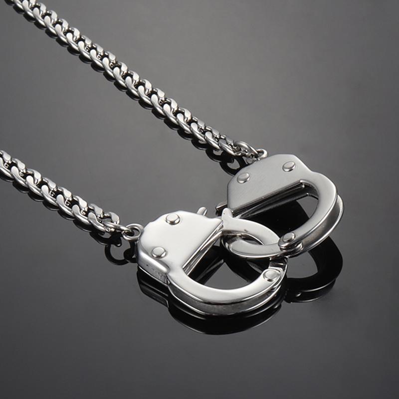 Pendant Necklaces Stainless Steel Handcuffs Necklace Mens Color Chains Pendants Statement Fashion Jewelry On The Neck Hip Hop
Pendant Necklaces Stainless Steel Handcuffs Necklace Mens Color Chains Pendants Statement Fashion Jewelry On The Neck Hip Hop