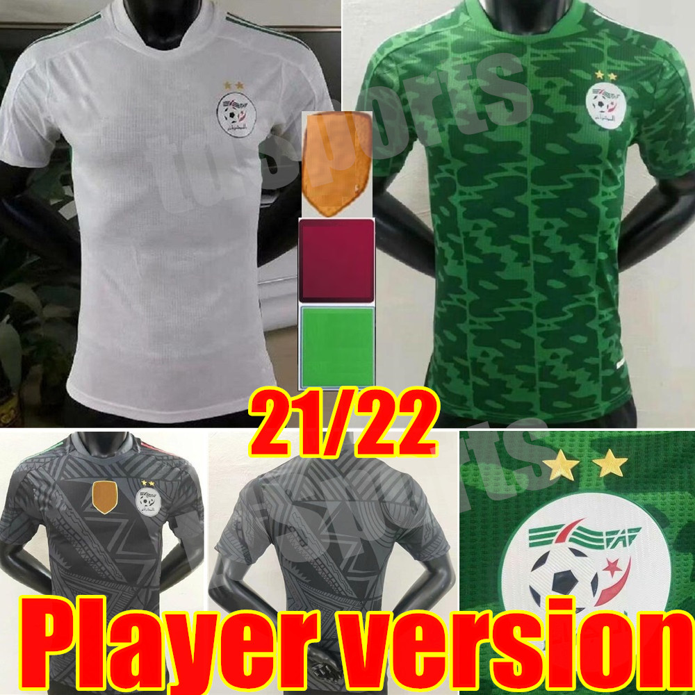 Algerie soccer jersey Player version Algeria 2021 2022 Algérie home away MAHREZ FEGHOULI BENNACER ATAL 21 22 footballshirt Men sets maillot de foot, 3rd+patch
Algerie soccer jersey Player version Algeria 2021 2022 Algérie home away MAHREZ FEGHOULI BENNACER ATAL 21 22 footballshirt Men sets maillot de foot, 3rd+patch