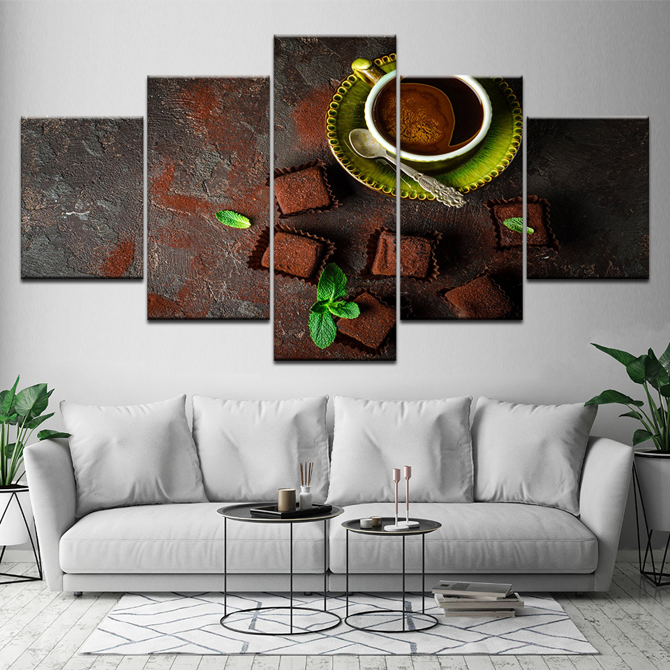 canvas printing 5 pieces coffee green leaves painting and desserts chocolates kitchen decor restaurant wall art(no frame)
canvas printing 5 pieces coffee green leaves painting and desserts chocolates kitchen decor restaurant wall art(no frame)