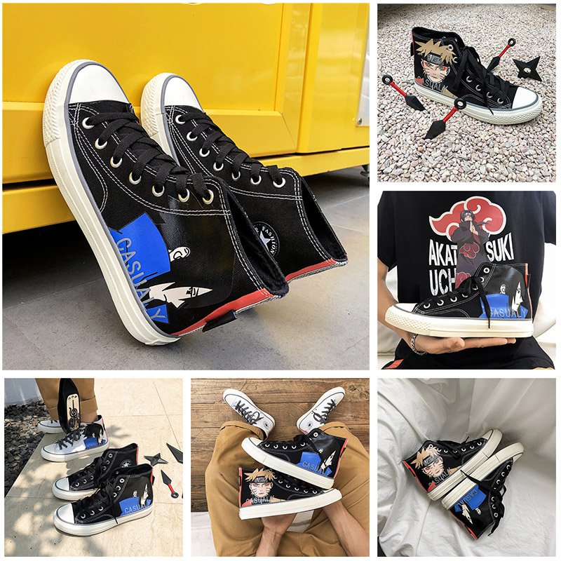 High Gang Fashion Outdoor Casual Shoes Anime Pattern Mens Women Breathable Canvas Trainers Flat Tennis Sneakers EUR 36-44, Black
High Gang Fashion Outdoor Casual Shoes Anime Pattern Mens Women Breathable Canvas Trainers Flat Tennis Sneakers EUR 36-44, Black
