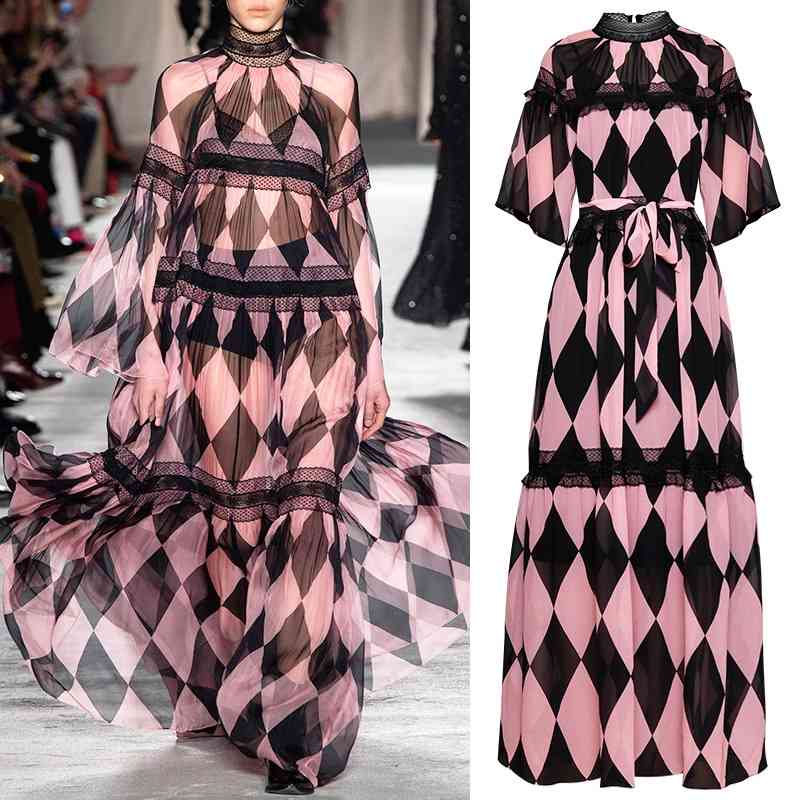 Spring Pink Geometric Printed Lace Patchwork Slim-Fit Lace-up Small Stand-up Collar Suspender Dress Women 210615, Photo color
Spring Pink Geometric Printed Lace Patchwork Slim-Fit Lace-up Small Stand-up Collar Suspender Dress Women 210615, Photo color