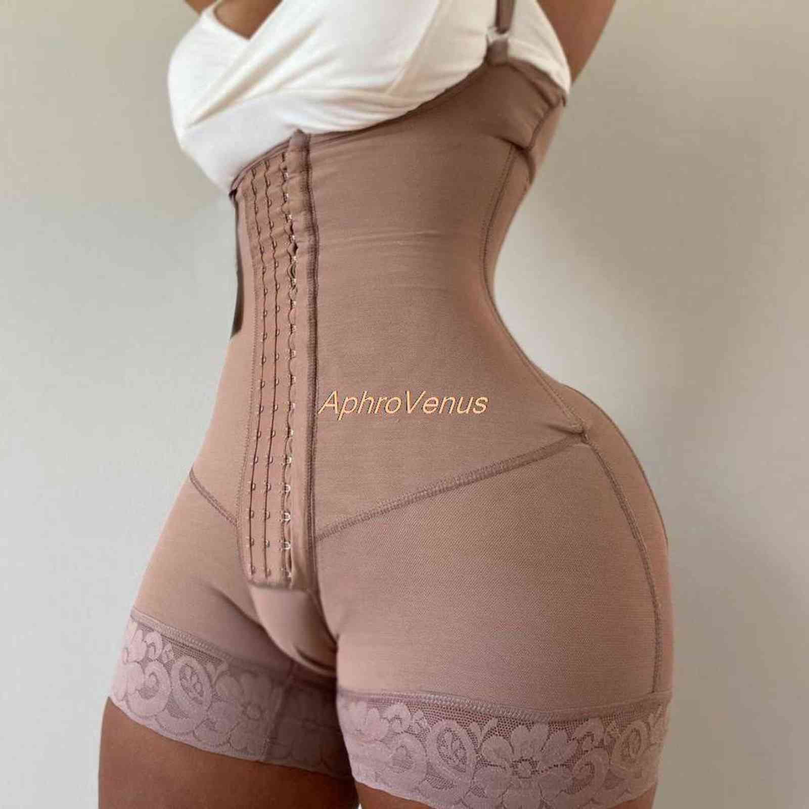 Plus Size Bodysuits Women Magnet Corset Far Infared Full Body Shaper Slimming Waist Trimmer Shapewear Bra Lifter Lace 211112