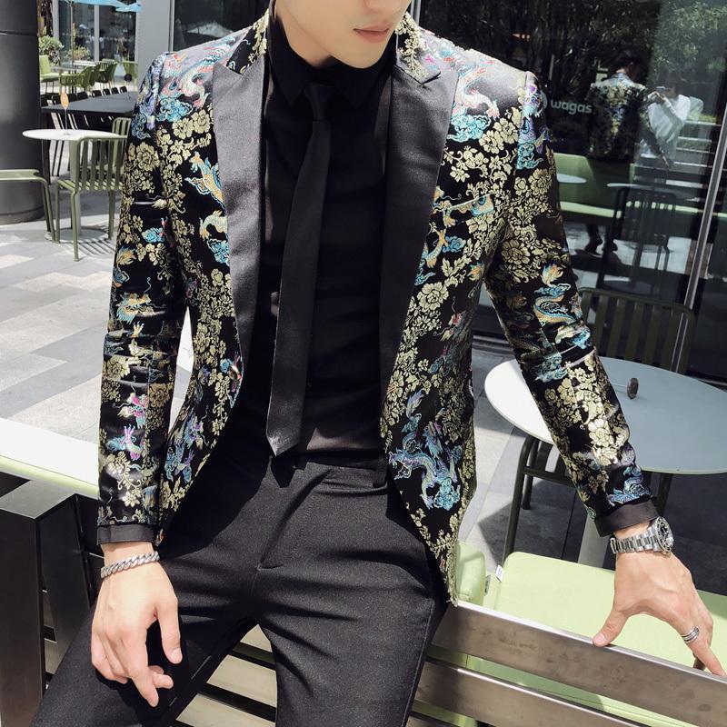 Men's Suits & Blazers 2021 Suit Jacket Fashion China Style Dragon Embroidery With Floral Vintage One Button Slim Casual Costume Men Blazer, Picture color
Men's Suits & Blazers 2021 Suit Jacket Fashion China Style Dragon Embroidery With Floral Vintage One Button Slim Casual Costume Men Blazer, Picture color